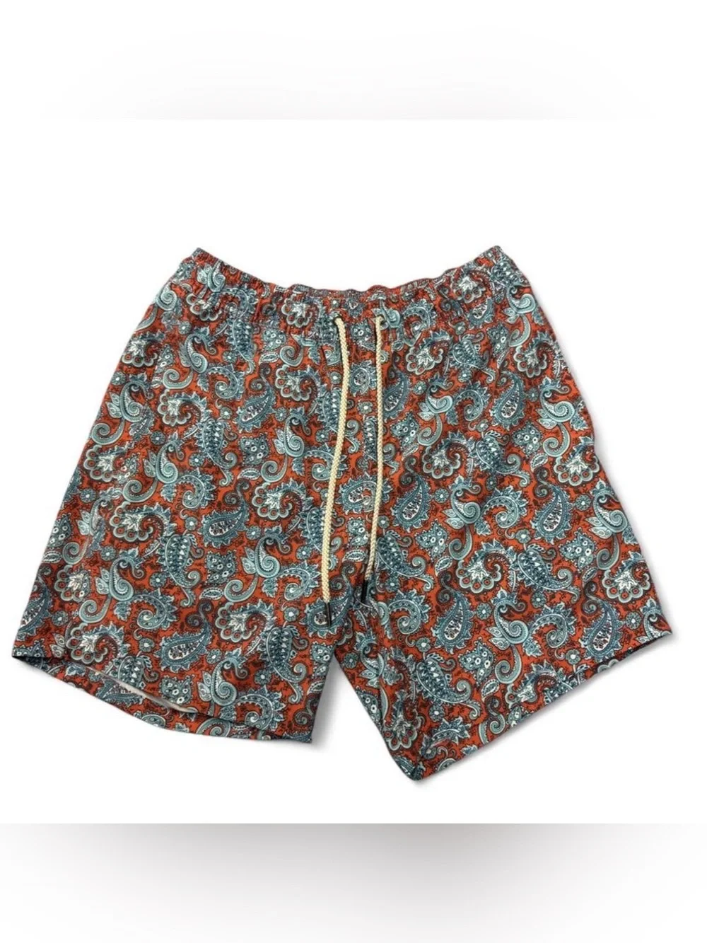 Fair Harbor Bayberry Mens Swim Trunks Paisley Print Size: Medium